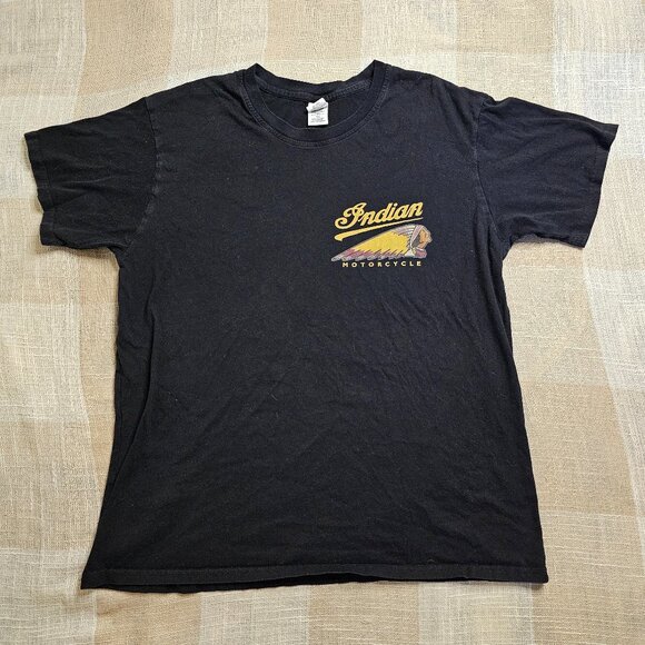 Indian Motorcycles Black Cotton Logo Tshirt - Picture 2 of 16